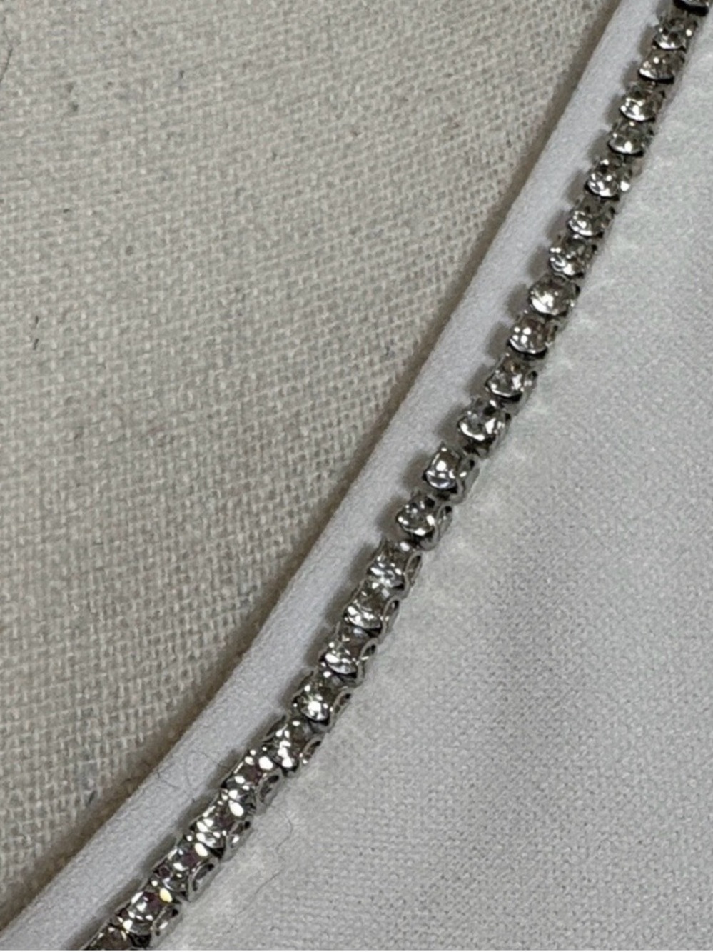 Karl Lagerfeld White V-Neck Top with Rhinestone Bow - Picture 5 of 6